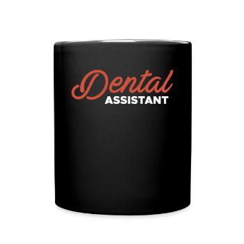 Assistante dentaire Chemise Cadeau Dentiste - Mug uni - noir - Devant