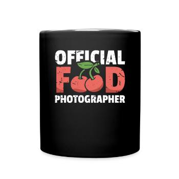 Official Food Photographer Shirt Gift - Full Colour Mug - black - Front