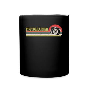 Cadeau de chemise de photographe rétro vintage - Mug uni - noir - Devant