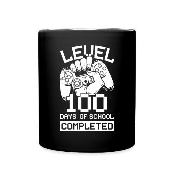 Level 100 Days Of School Completed Video Game - Full Colour Mug - black - Front