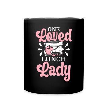 Ein geliebtes Mittagessen Lady Valentinstag Herztag - Tasse einfarbig - Schwarz - Vorne