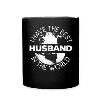 I Have The Best Husband In The World Valentines - Full Colour Mug - black - Front