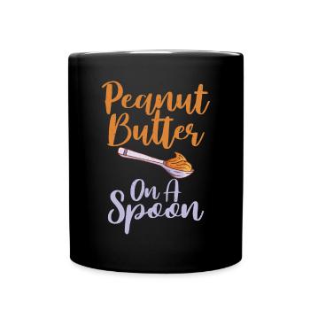 Cadeau amoureux du beurre de cacahuète - Mug uni - noir - Devant