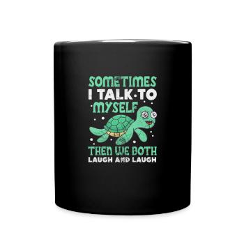 Tortue - Mug uni - noir - Devant