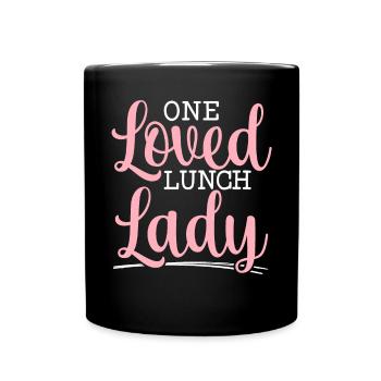 Ein geliebtes Mittagessen Lady Valentinstag Herztag - Tasse einfarbig - Schwarz - Vorne