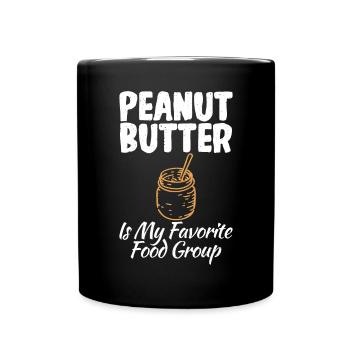 Cadeau amoureux du beurre de cacahuète - Mug uni - noir - Devant
