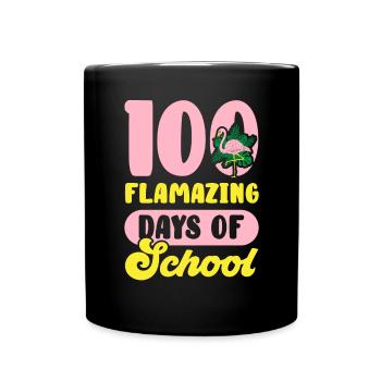 100 jours Flamazing de l’enseignant Flamingo - Mug uni - noir - Devant