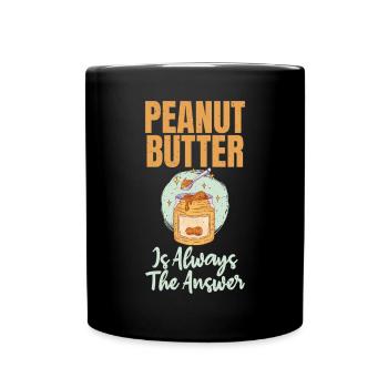Cadeau amoureux du beurre de cacahuète - Mug uni - noir - Devant