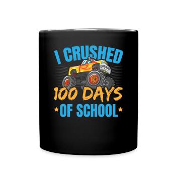 Happy 100th Day Of School Teacher Student Educator - Full Colour Mug - black - Front