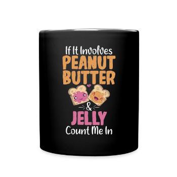Erdnussbutter Liebhaber Geschenk - Tasse einfarbig - Schwarz - Vorne