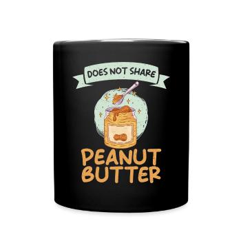 Cadeau amoureux du beurre de cacahuète - Mug uni - noir - Devant