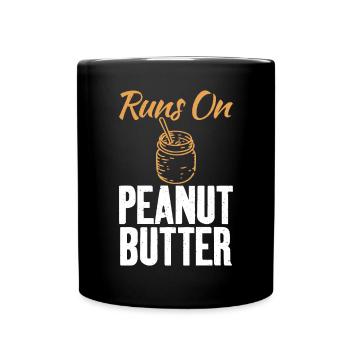 Cadeau amoureux du beurre de cacahuète - Mug uni - noir - Devant