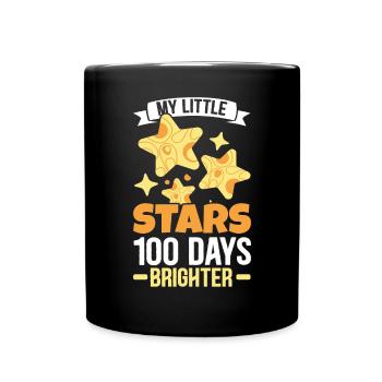 My Little Stars 100 Days Brighter Teacher Student - Full Colour Mug - black - Front