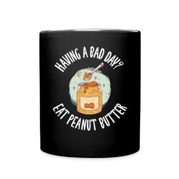 Erdnussbutter Liebhaber Geschenk - Tasse einfarbig - Schwarz - Vorne