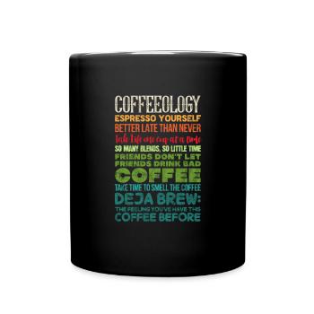 Kaffee - Tasse einfarbig - Schwarz - Vorne