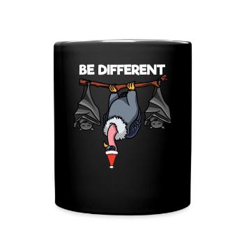 Soyez différent Chauve-souris vautour Père Noël - Mug uni - noir - Devant