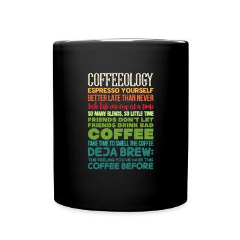 Coffee Caffeine Espresso Barista Gift - Full Colour Mug - black - Front