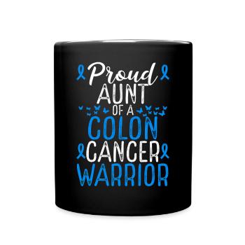 Colon Cancer Awareness Movement for Aunt Ribbon - Tasse einfarbig - Schwarz - Vorne
