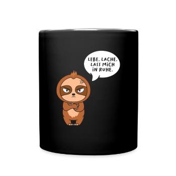 Lebe Lache Lass Mich In Ruhe - Tasse einfarbig - Schwarz - Vorne