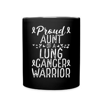 Lung Cancer Awareness Movement for Aunt Ribbon - Tasse einfarbig - Schwarz - Vorne