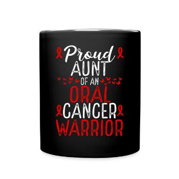 Oral Cancer Awareness Movement for Aunt Ribbon - Tasse einfarbig - Schwarz - Vorne