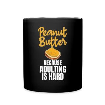 Erdnussbutter Liebhaber Geschenk - Tasse einfarbig - Schwarz - Vorne