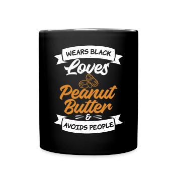 Peanut Butter Lover Gift - Full Colour Mug - black - Front