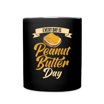 Cadeau amoureux du beurre de cacahuète - Mug uni - noir - Devant