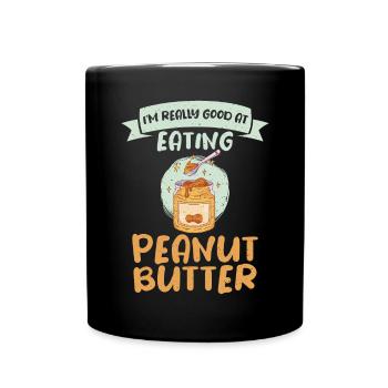 Erdnussbutter Liebhaber Geschenk - Tasse einfarbig - Schwarz - Vorne