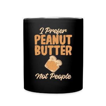 Cadeau amoureux du beurre de cacahuète - Mug uni - noir - Devant