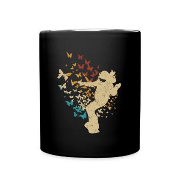 Snowboarder Butterflies Snowboarding - Tasse einfarbig - Schwarz - Vorne