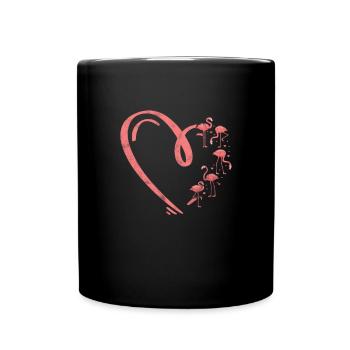 Flamant - Mug uni - noir - Devant