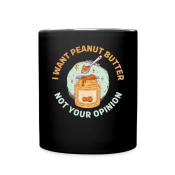 Erdnussbutter Liebhaber Geschenk - Tasse einfarbig - Schwarz - Vorne