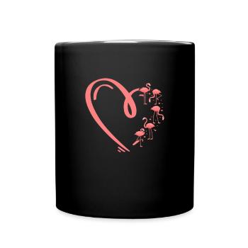 Flamingo Pink Bird Zoo Summer Holiday Gift - Full Colour Mug - black - Front