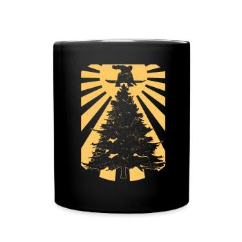 Sports d’hiver Snowboard Mountain Snowboarder - Mug uni - noir - Devant