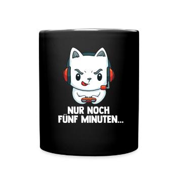 Streamen Videospiele Katze - Computer Spiele - Tasse einfarbig - Schwarz - Vorne