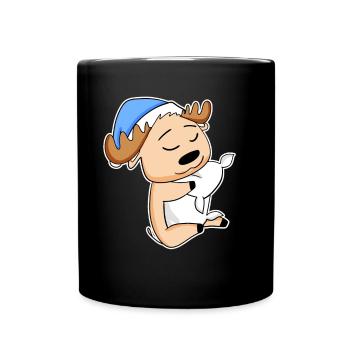 Elch - Tasse einfarbig - Schwarz - Vorne