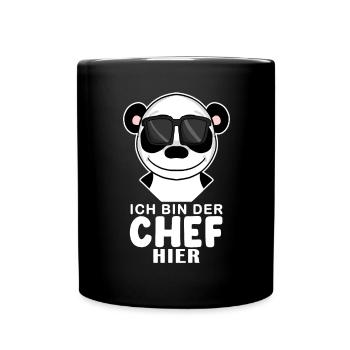 Cool Panda Chef - Tasse einfarbig - Schwarz - Vorne