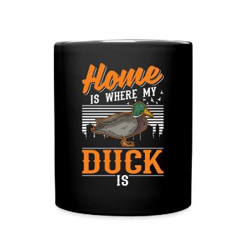 La maison est l’endroit où sont mes canards - Mug uni - noir - Devant
