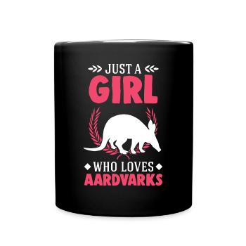 Aardvark Girl Aardvark - Full Colour Mug - black - Front