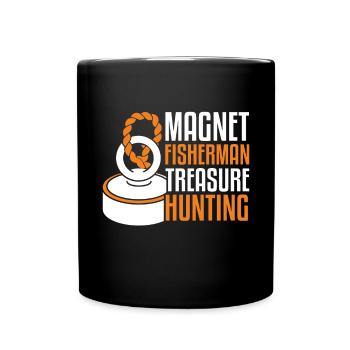 Magnetfischer Magnetangeln Schatzsuche - Tasse einfarbig - Schwarz - Vorne