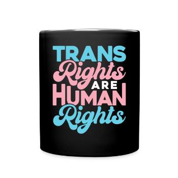 Les droits des transgenres sont des droits humains - Mug uni - noir - Devant