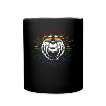 Gay Bear Lgbtq Rainbow - Full Colour Mug - black - Front