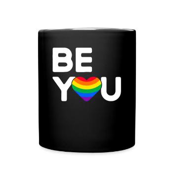 Be You Lgbt Flag Gay Pride - Mug uni - noir - Devant