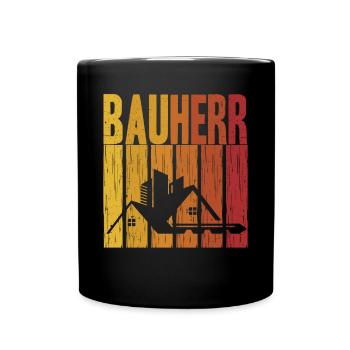 Bauherren - Tasse einfarbig - Schwarz - Vorne