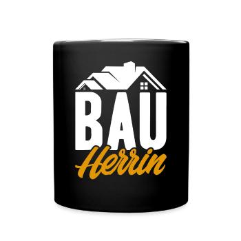 Bauherrin - Tasse einfarbig - Schwarz - Vorne
