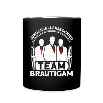 Team Bräutigam Jga - Tasse einfarbig - Schwarz - Vorne