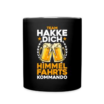 Bier - Tasse einfarbig - Schwarz - Vorne