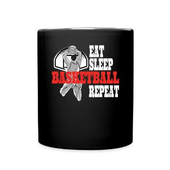 Basketball Geschenkidee Sport Design - Tasse einfarbig - Schwarz - Vorne