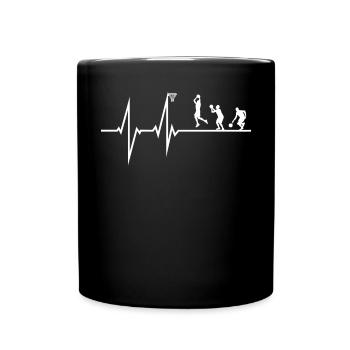 Basketball Geschenkidee Sport Design - Tasse einfarbig - Schwarz - Vorne